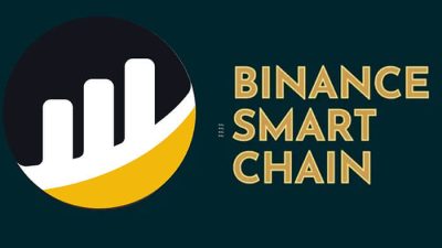 Binance Smart Chain logo featuring rising bar graphics in a black, white, and yellow circle—symbolizing blockchain analytics and the BSC Scan ecosystem.