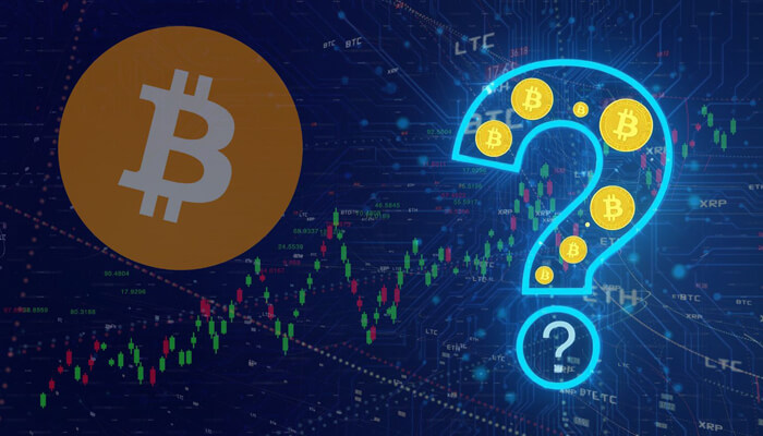 Is Bitcoin Hyper a Good Investment jpg 1 - Incryptocoin Bitcoin logo with glowing question mark surrounded by floating Bitcoin coins and cryptocurrency data, emphasizing the uncertainty and potential of Bitcoin Hyper.