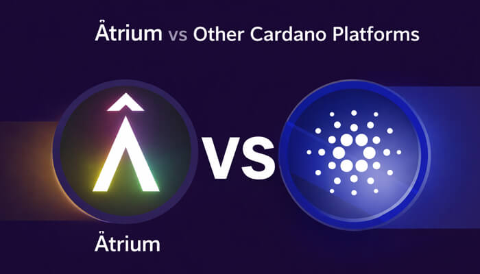 Atrium vs Other Cardano Platforms 1 - Incryptocoin Atrium cryptocurrency atrium coin vs other Cardano platforms comparison showing features and ecosystem differences