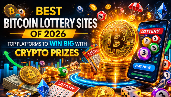 Top Best Bitcoin Lottery Sites of 2026, featuring Bitcoin prizes, crypto tickets, and gaming platforms like CryptoJackpot and more.