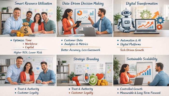 Core Principles of Roar Leveraging 1 - Incryptocoin Roarleveraging Business Infoguide by Riproar core principles including smart resource utilization data driven decision making and digital transformation
