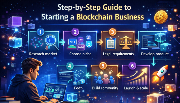 Step-by-Step Guide to Starting a Blockchain Business 1 - Incryptocoin