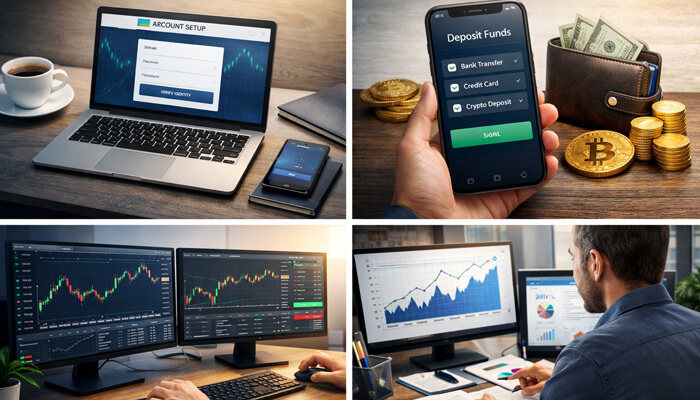 StepbyStep How to Use the RPRInvesting Exchange 1 - Incryptocoin RPRInvesting Exchange Guide from Riproar account setup process on laptop trading platform