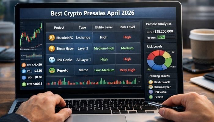 Best Crypto Presales Getting Attention in April 2026 1 - Incryptocoin Best Crypto Presales dashboard showing project analysis risk levels and presale performance data