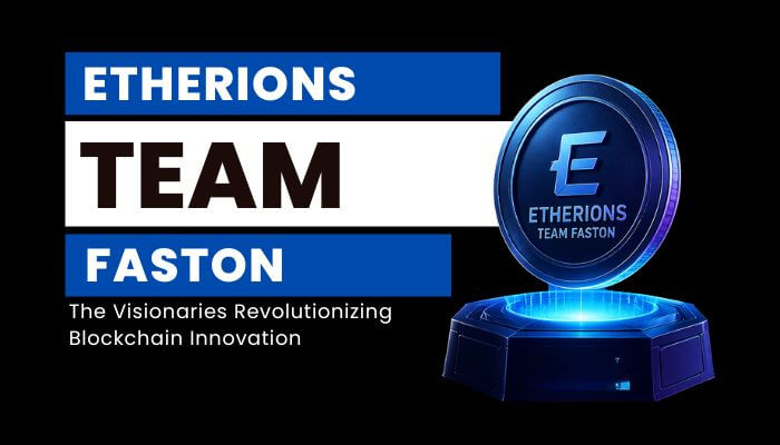 Technical features infographic of etherions team faston showing sharding, Layer 2 solutions, and hybrid PoS/PoW consensus for scalable blockchain performance