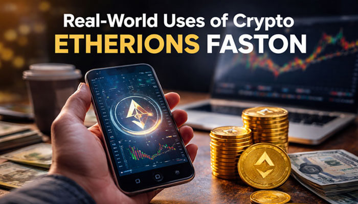 Real-World Uses of Crypto Etherions Faston - In Cryptocoin - Incryptocoin Crypto Etherions Faston: Showcasing its real-world applications, enabling faster transactions and secure financial exchanges across various industries with its blockchain technology.