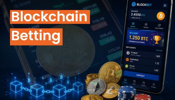 Key Features of Blockchain Betting 2 - Incryptocoin Blockchain Betting Etrscrypto platform displaying crypto sportsbook features, Bitcoin payments, blockchain technology, digital betting markets, and decentralized wagering.